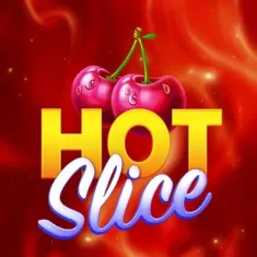 Hot Slice Slot mit Kirschen und feurigem Hintergrund auf Dragonia Casino